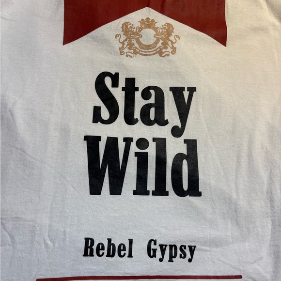 Bevel Label Tee/ T-Shirt Dress Medium Cowgirl White Mini Stay Wild Classic - Picture 5 of 16